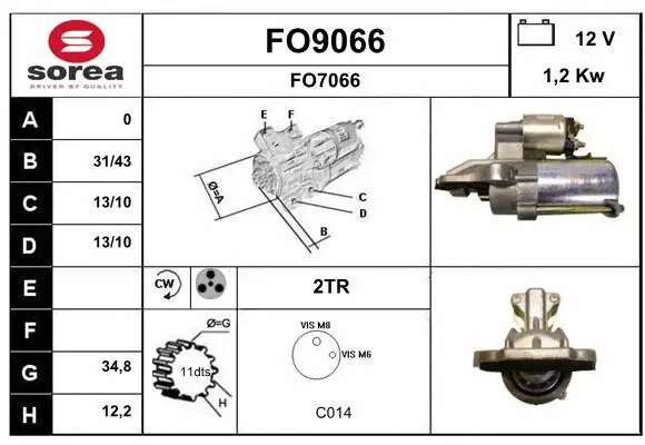 FO9066 SNRA Стартер (фото 1)