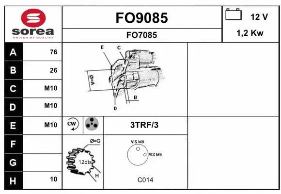 FO9085 SNRA Стартер (фото 1)