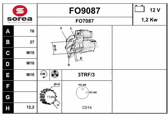 FO9087 SNRA Стартер (фото 1)