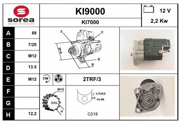 KI9000 SNRA Стартер (фото 1)