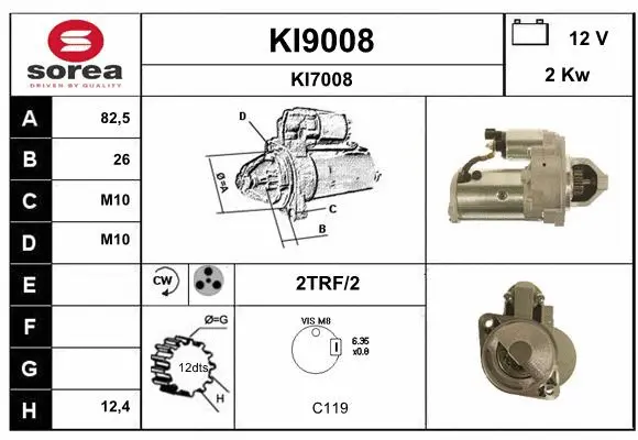 KI9008 SNRA Стартер (фото 1)