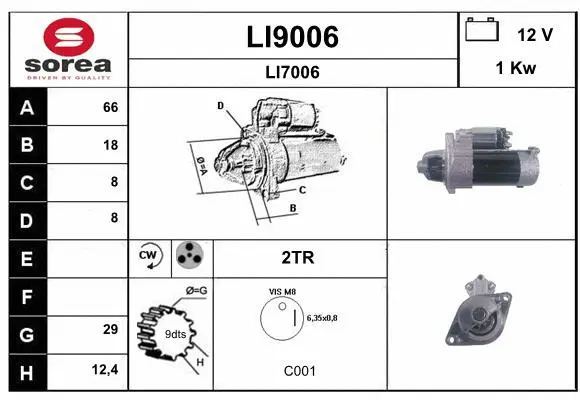 LI9006 SNRA Стартер (фото 1)