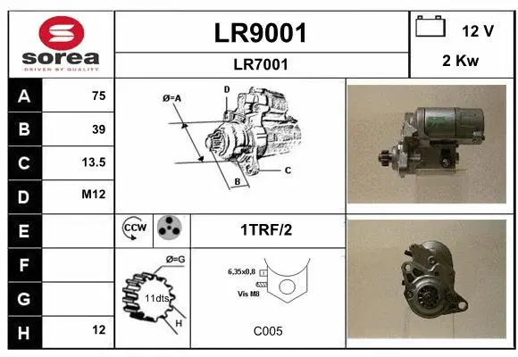 LR9001 SNRA Стартер (фото 1)