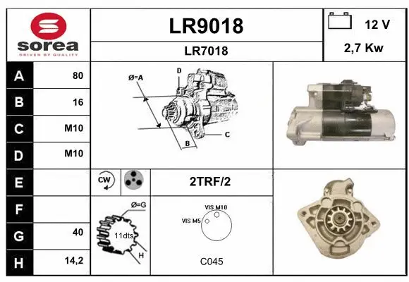 LR9018 SNRA Стартер (фото 1)