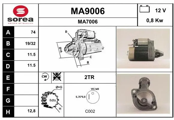 MA9006 SNRA Стартер (фото 1)