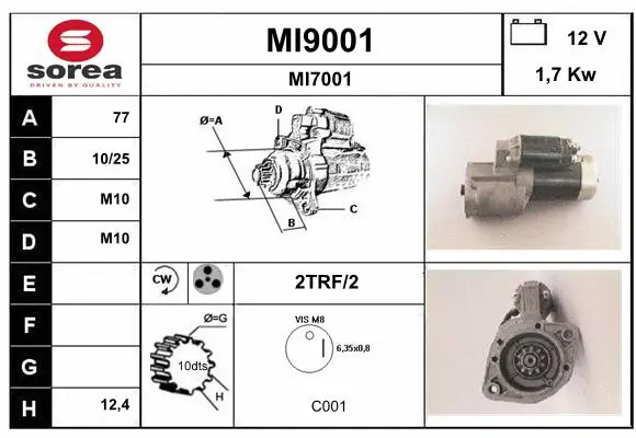 MI9001 SNRA Стартер (фото 1)