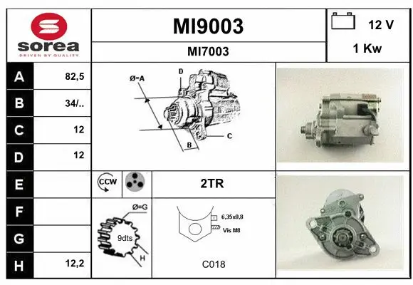 MI9003 SNRA Стартер (фото 1)