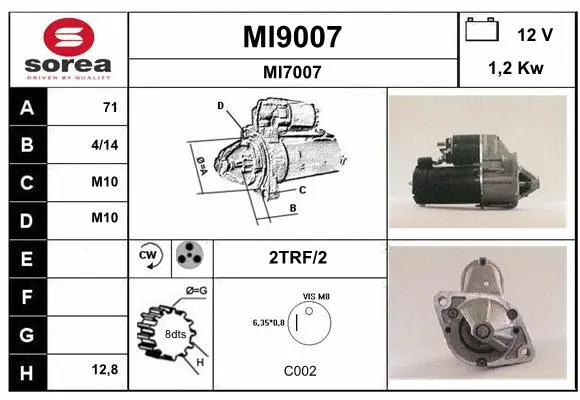 MI9007 SNRA Стартер (фото 1)