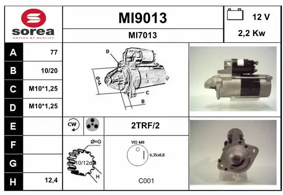 MI9013 SNRA Стартер (фото 1)