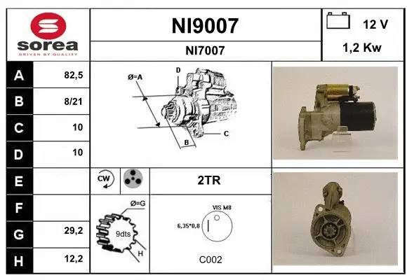 NI9007 SNRA Стартер (фото 1)