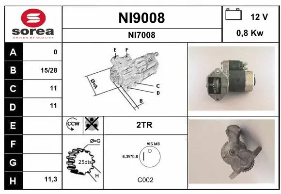 NI9008 SNRA Стартер (фото 1)