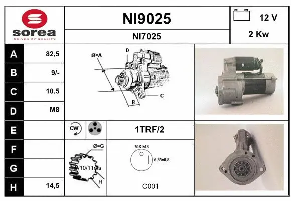 NI9025 SNRA Стартер (фото 1)