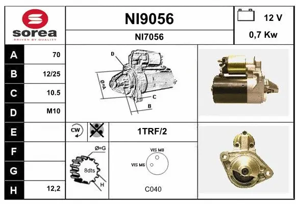 NI9056 SNRA Стартер (фото 1)