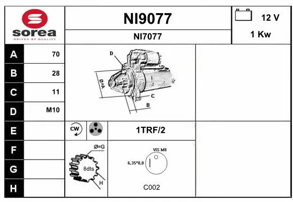 NI9077 SNRA Стартер (фото 1)