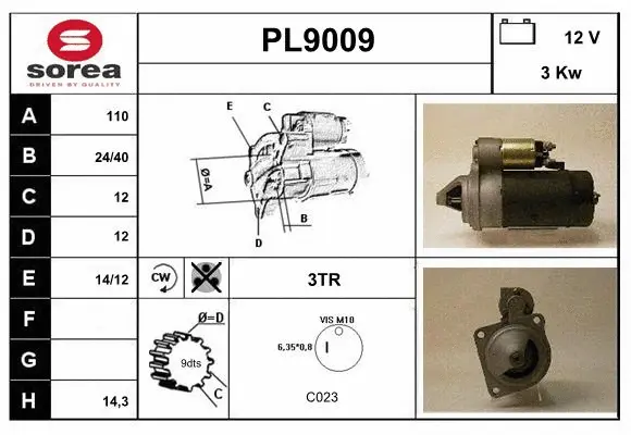 PL9009 SNRA Стартер (фото 1)