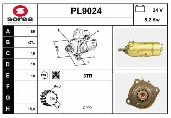 PL9024 SNRA Стартер (фото 1)