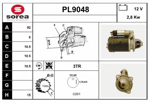 PL9048 SNRA Стартер (фото 1)