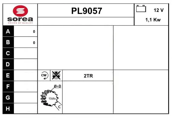 PL9057 SNRA Стартер (фото 1)