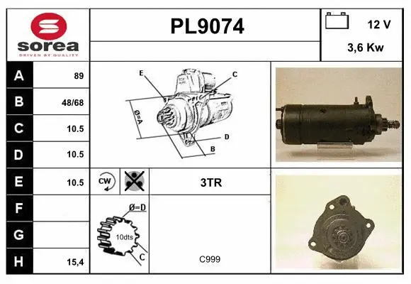 PL9074 SNRA Стартер (фото 1)