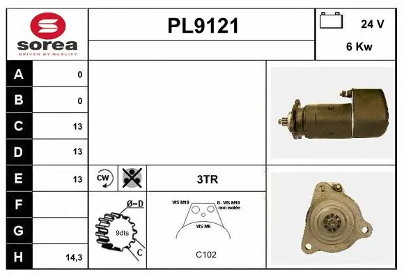 PL9121 SNRA Стартер (фото 1)