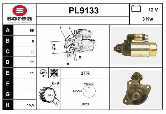 PL9133 SNRA Стартер (фото 1)