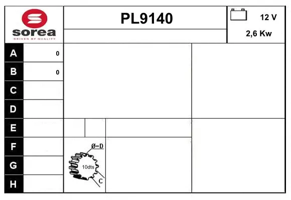 PL9140 SNRA Стартер (фото 1)