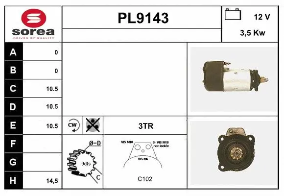 PL9143 SNRA Стартер (фото 1)