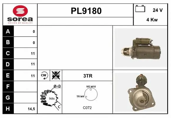 PL9180 SNRA Стартер (фото 1)