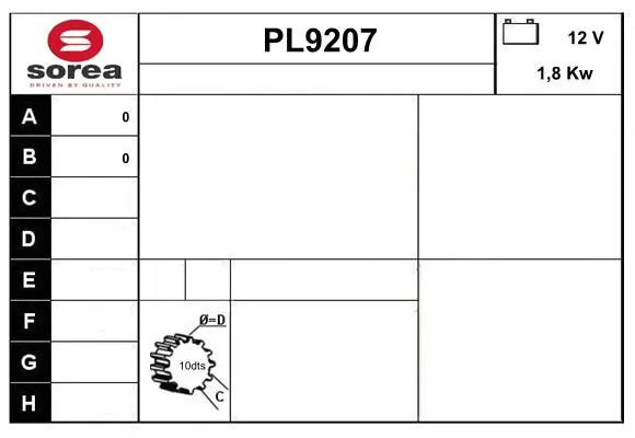 PL9207 SNRA Стартер (фото 1)