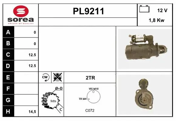 PL9211 SNRA Стартер (фото 1)