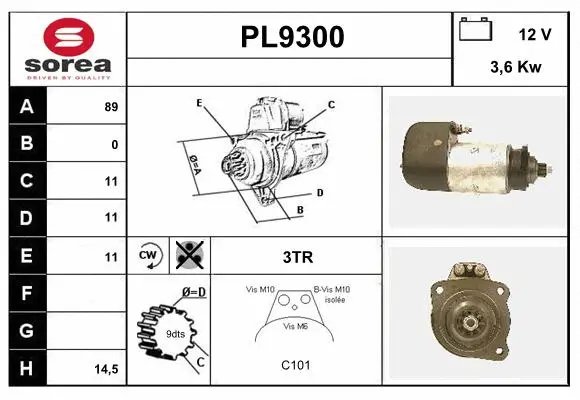 PL9300 SNRA Стартер (фото 1)