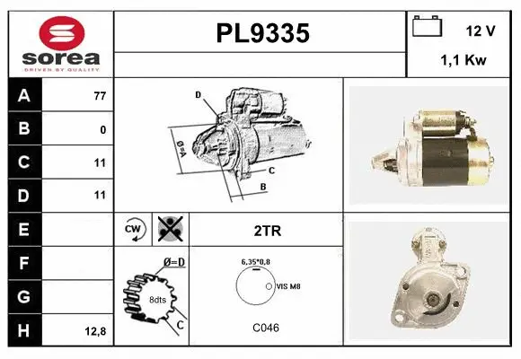 PL9335 SNRA Стартер (фото 1)