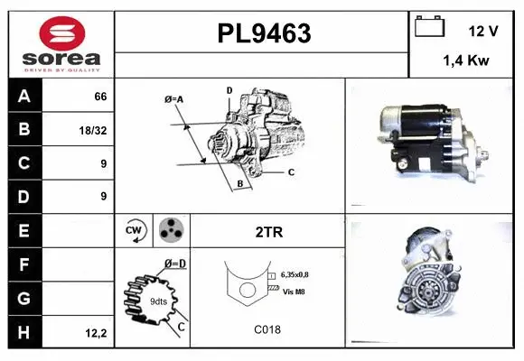 PL9463 SNRA Стартер (фото 1)