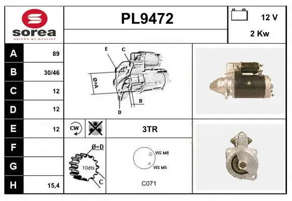 PL9472 SNRA Стартер (фото 1)