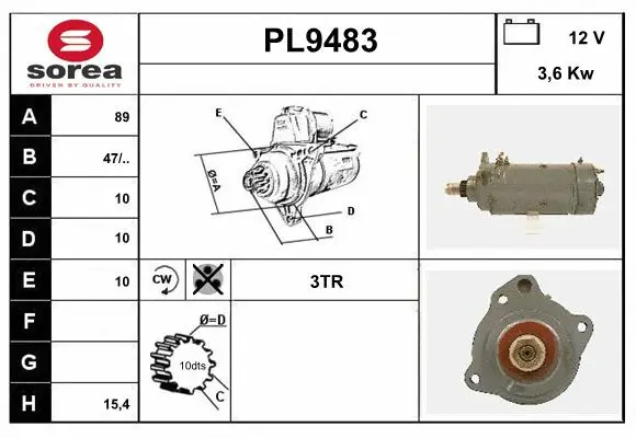 PL9483 SNRA Стартер (фото 1)