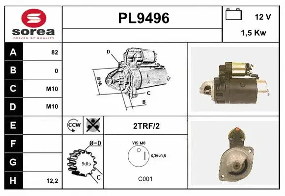 PL9496 SNRA Стартер (фото 1)