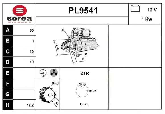 PL9541 SNRA Стартер (фото 1)