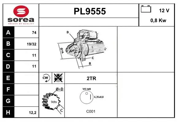 PL9555 SNRA Стартер (фото 1)