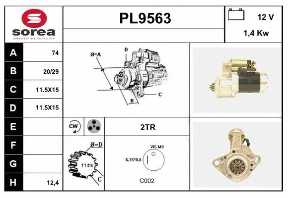 PL9563 SNRA Стартер (фото 1)