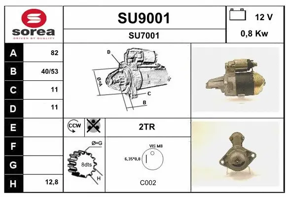 SU9001 SNRA Стартер (фото 1)