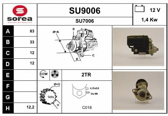 SU9006 SNRA Стартер (фото 1)