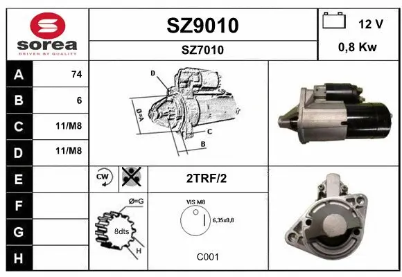 SZ9010 SNRA Стартер (фото 1)