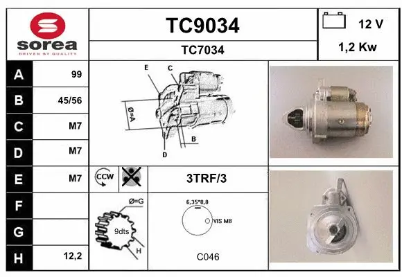 TC9034 SNRA Стартер (фото 1)