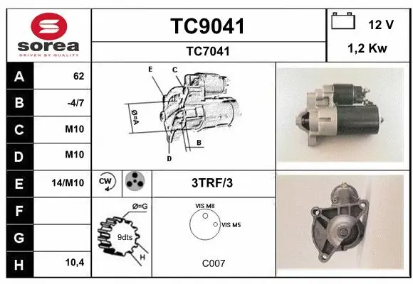 TC9041 SNRA Стартер (фото 1)