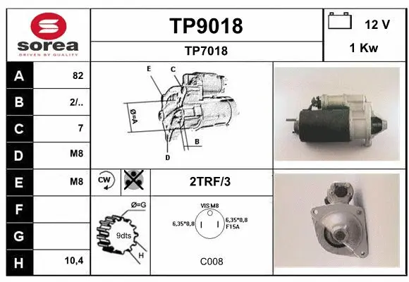 TP9018 SNRA Стартер (фото 1)