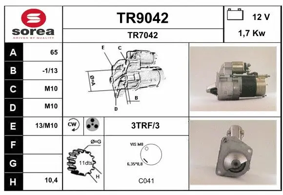 TR9042 SNRA Стартер (фото 1)