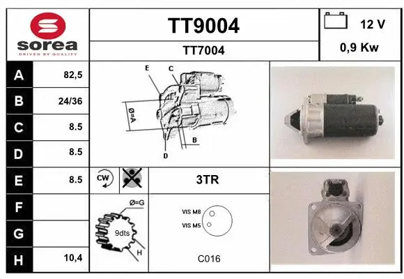 TT9004 SNRA Стартер (фото 1)