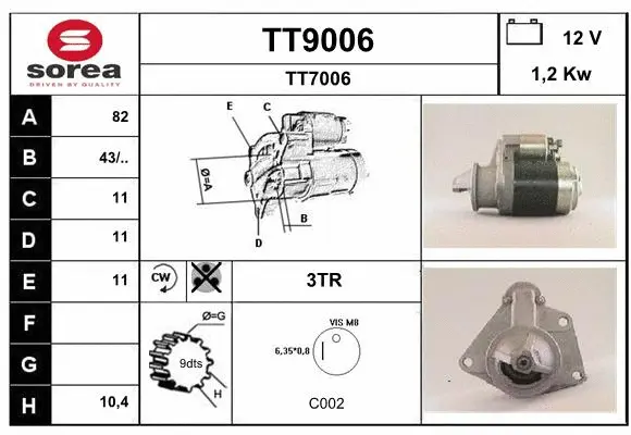 TT9006 SNRA Стартер (фото 1)