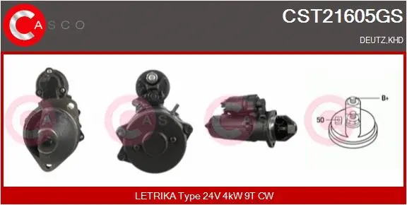 CST21605GS CASCO Стартер (фото 1)