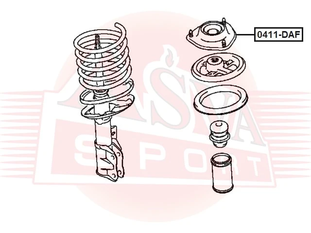 0411-DAF ASVA Опора стойки амортизатора (фото 2)